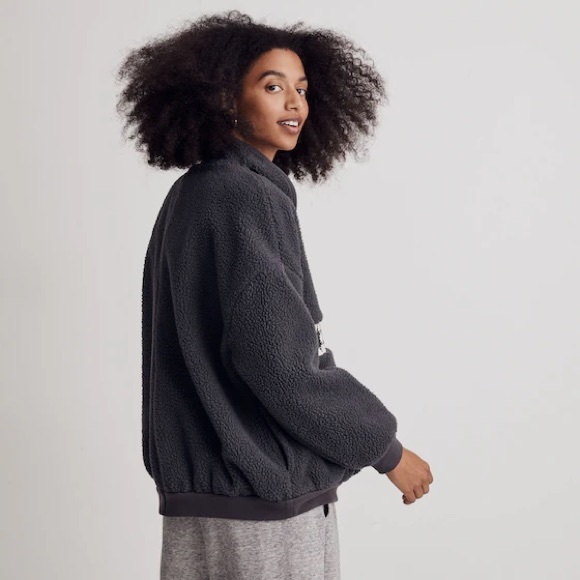 Madewell Re)sourced Sherpa Popover Top - Picture 4 of 12
